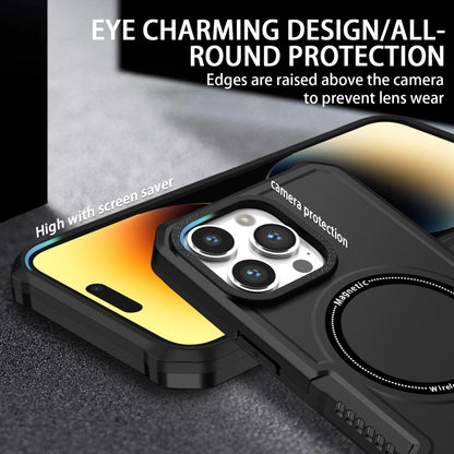For iPhone 15 Pro Shockproof Armor MagSafe Phone Case(Black) - iPhone 15 Pro Cases by buy2fix | Online Shopping UK | buy2fix