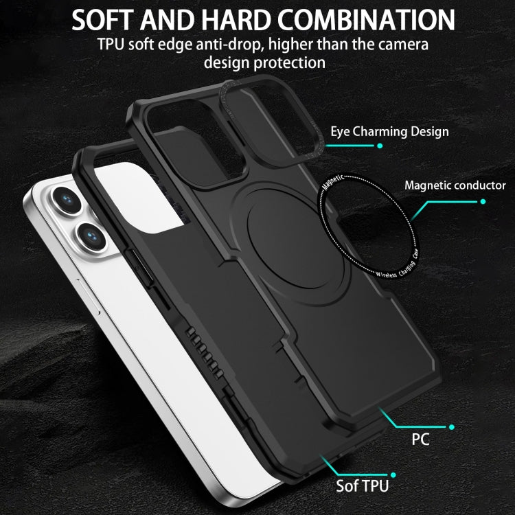 For iPhone 15 Pro Shockproof Armor MagSafe Phone Case(Black) - iPhone 15 Pro Cases by buy2fix | Online Shopping UK | buy2fix