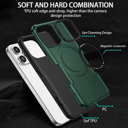 For iPhone 15 Pro Shockproof Armor MagSafe Phone Case(Dark Green) by buy2fix