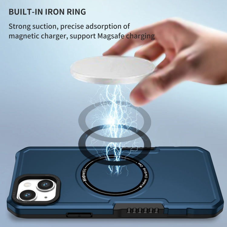 For iPhone 15 Plus Shockproof Armor MagSafe Phone Case(Dark Blue) - iPhone 15 Plus Cases by buy2fix | Online Shopping UK | buy2fix