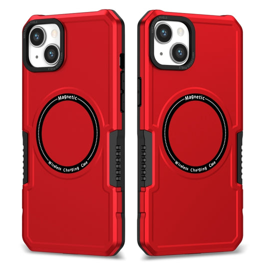 For iPhone 15 Shockproof Armor MagSafe Phone Case(Red) - iPhone 15 Cases by buy2fix | Online Shopping UK | buy2fix