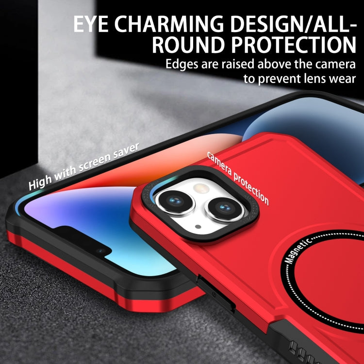 For iPhone 15 Shockproof Armor MagSafe Phone Case(Red) - iPhone 15 Cases by buy2fix | Online Shopping UK | buy2fix