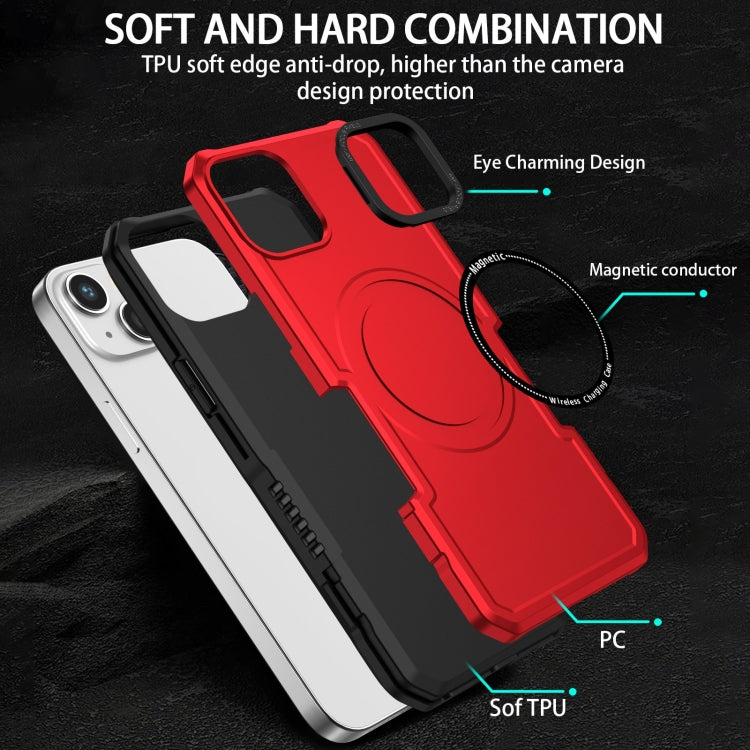 For iPhone 15 Shockproof Armor MagSafe Phone Case(Red) - iPhone 15 Cases by buy2fix | Online Shopping UK | buy2fix