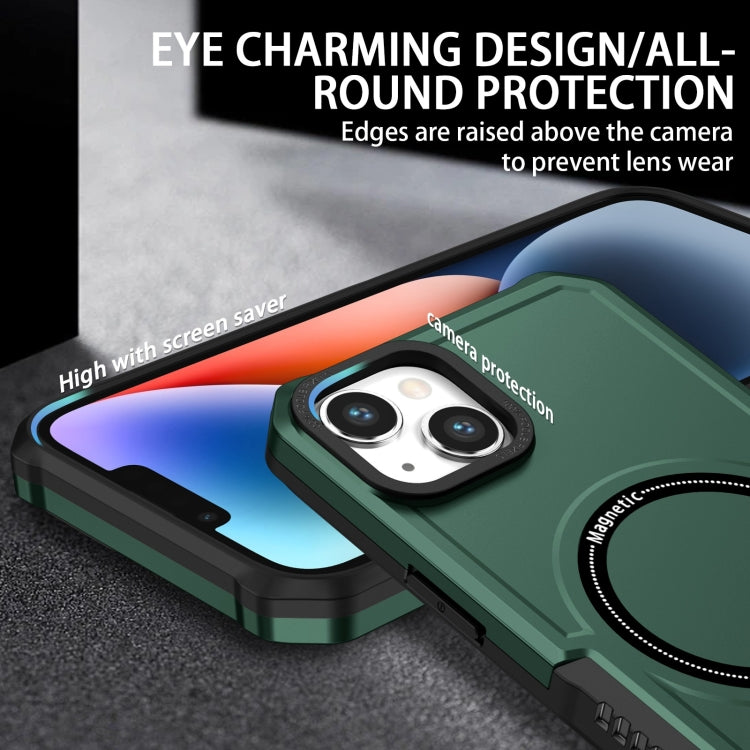 For iPhone 15 Shockproof Armor MagSafe Phone Case(Dark Green) - iPhone 15 Cases by buy2fix | Online Shopping UK | buy2fix