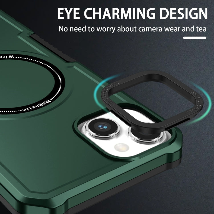 For iPhone 15 Shockproof Armor MagSafe Phone Case(Dark Green) - iPhone 15 Cases by buy2fix | Online Shopping UK | buy2fix
