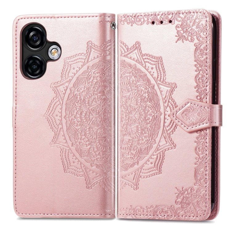 For Ulefone Note 16 Pro Mandala Flower Embossed Leather Phone Case(Rose Gold) by buy2fix