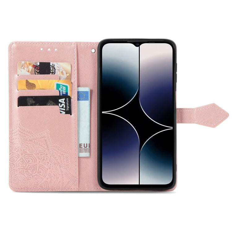 For Ulefone Note 16 Pro Mandala Flower Embossed Leather Phone Case(Rose Gold) by buy2fix