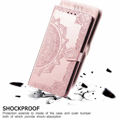 For Ulefone Note 16 Pro Mandala Flower Embossed Leather Phone Case(Rose Gold) by buy2fix