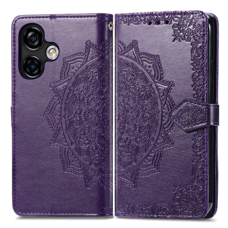 For Ulefone Note 16 Pro Mandala Flower Embossed Leather Phone Case(Purple) by buy2fix
