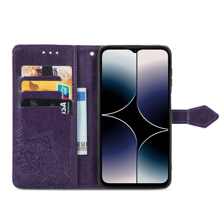 For Ulefone Note 16 Pro Mandala Flower Embossed Leather Phone Case(Purple) by buy2fix