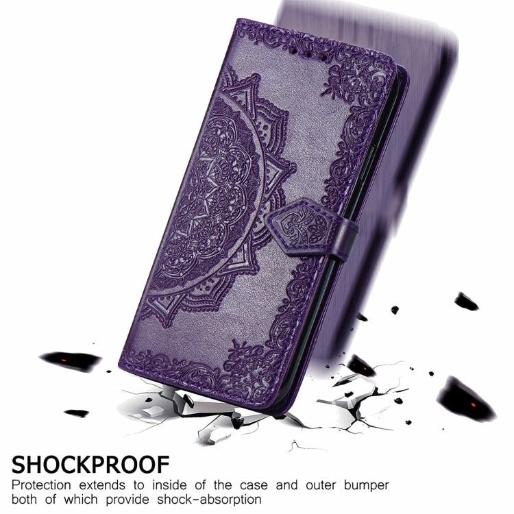 For Ulefone Note 16 Pro Mandala Flower Embossed Leather Phone Case(Purple) by buy2fix