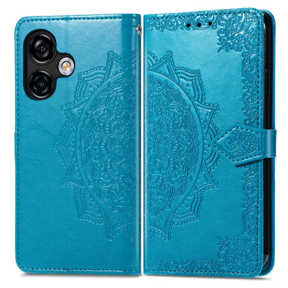 For Ulefone Note 16 Pro Mandala Flower Embossed Leather Phone Case(Blue) by buy2fix