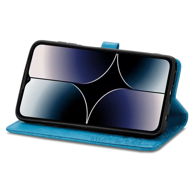 For Ulefone Note 16 Pro Mandala Flower Embossed Leather Phone Case(Blue) by buy2fix