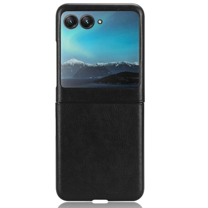 For Motorola Moto Razr 40 Ultra Litchi Texture Back Cover Phone Case(Black) by buy2fix