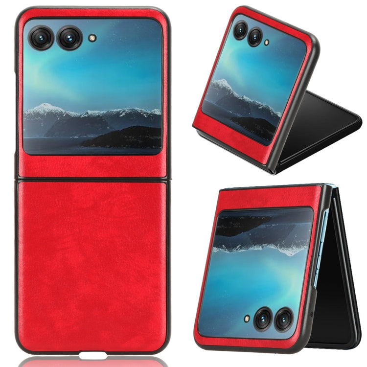 For Motorola Moto Razr 40 Ultra Litchi Texture Back Cover Phone Case(Red) by buy2fix