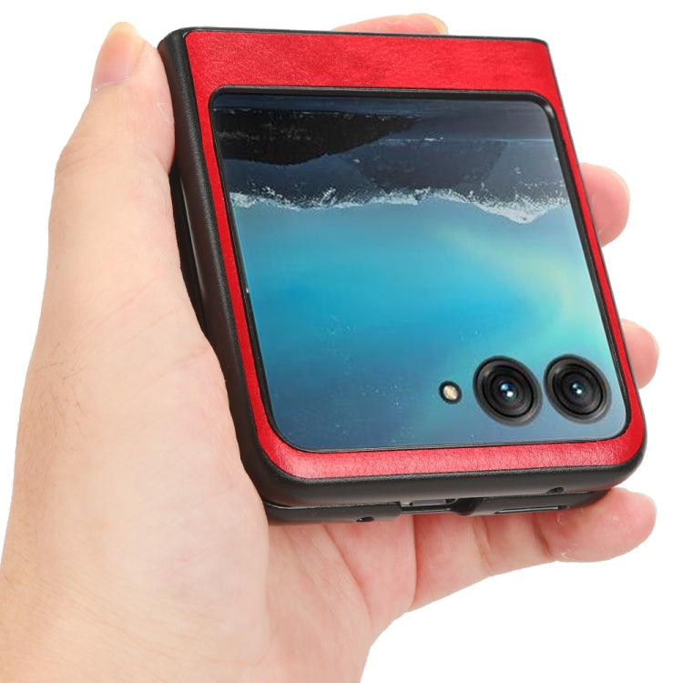 For Motorola Moto Razr 40 Ultra Litchi Texture Back Cover Phone Case(Red) by buy2fix