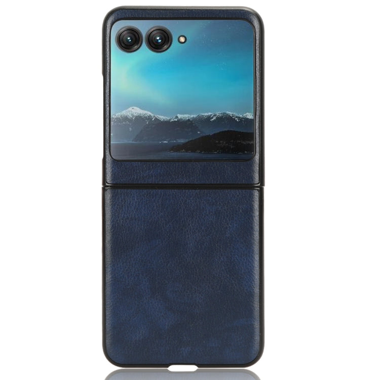 For Motorola Moto Razr 40 Ultra Litchi Texture Back Cover Phone Case(Blue) by buy2fix