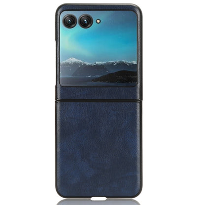For Motorola Moto Razr 40 Ultra Litchi Texture Back Cover Phone Case(Blue) by buy2fix