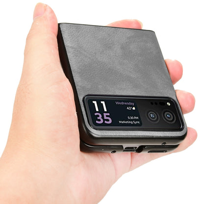 For Motorola Moto Razr 40 Litchi Texture Back Cover Phone Case(Grey) by buy2fix