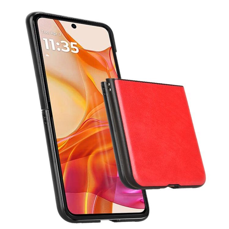 For Motorola Razr 50 Ultra Litchi Texture Back Cover Phone Case(Red) by buy2fix