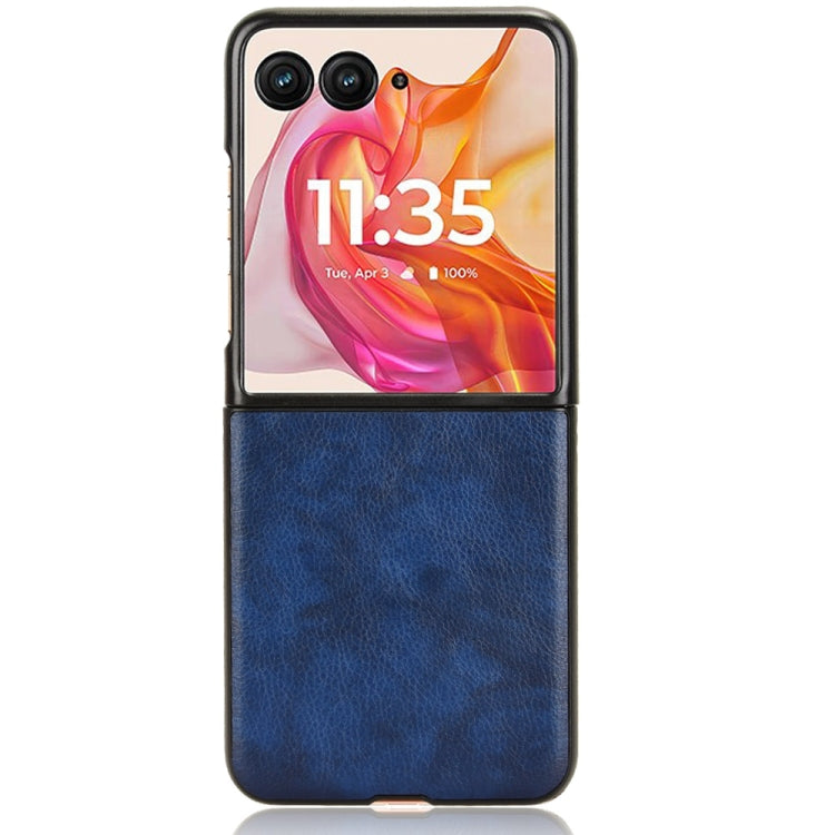 For Motorola Razr 50 Ultra Litchi Texture Back Cover Phone Case(Blue) by buy2fix