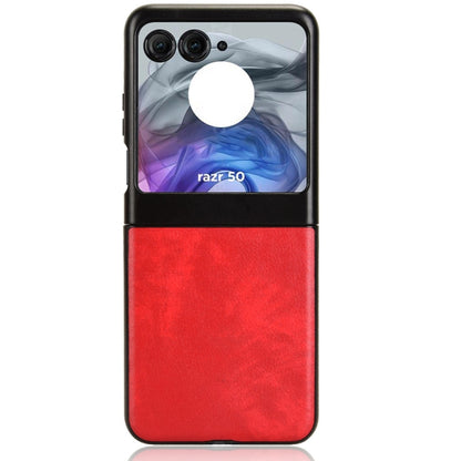 For Motorola Razr 50 Litchi Texture Back Cover Phone Case(Red) by buy2fix