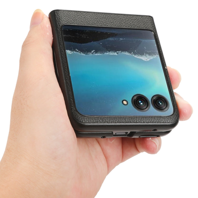 For Motorola Moto Razr 40 Ultra Litchi Texture Card Slot Phone Case(Black) by buy2fix