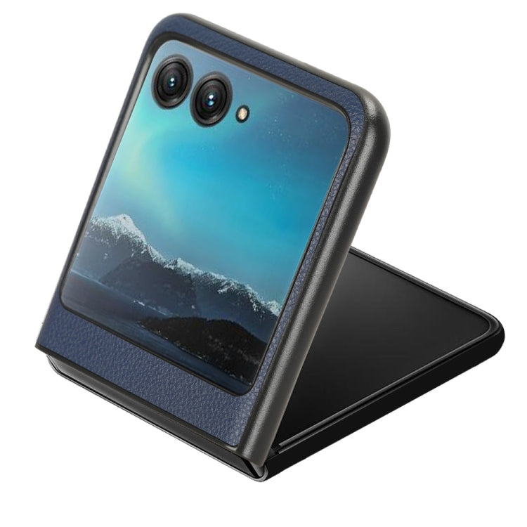 For Motorola Moto Razr 40 Ultra Litchi Texture Card Slot Phone Case(Blue) by buy2fix