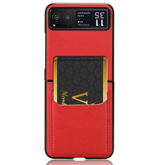 For Motorola Moto Razr 40 Litchi Texture Card Slot Phone Case(Red) by buy2fix