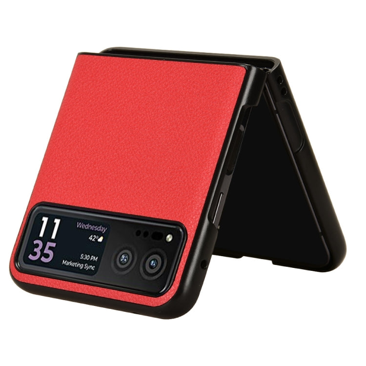 For Motorola Moto Razr 40 Litchi Texture Card Slot Phone Case(Red) by buy2fix