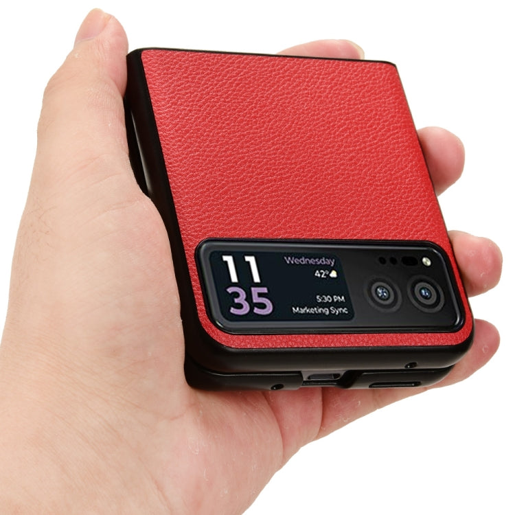 For Motorola Moto Razr 40 Litchi Texture Card Slot Phone Case(Red) by buy2fix