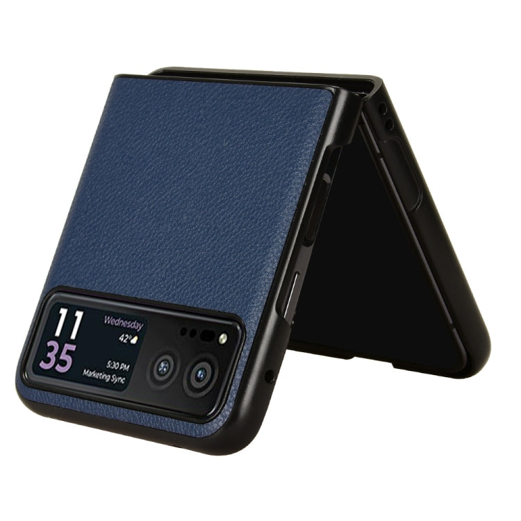 For Motorola Moto Razr 40 Litchi Texture Card Slot Phone Case(Blue) by buy2fix