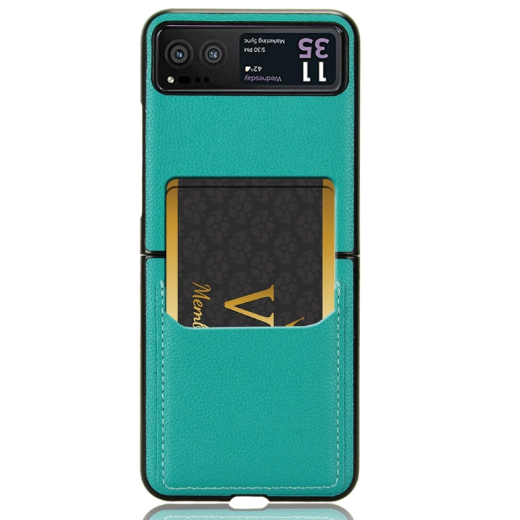 For Motorola Moto Razr 40 Litchi Texture Card Slot Phone Case(Green) by buy2fix
