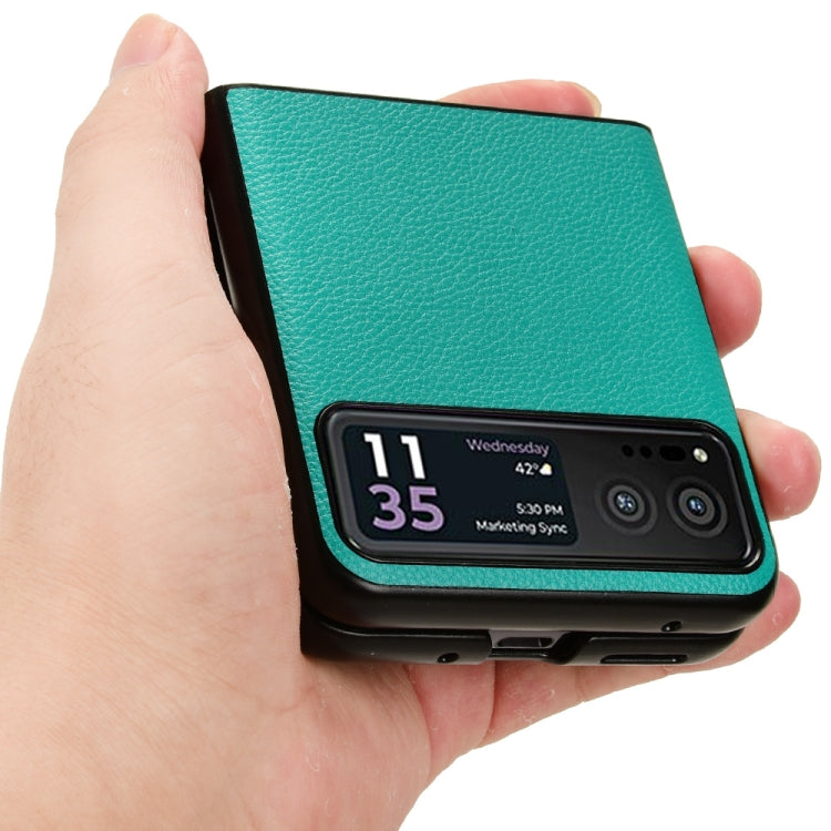 For Motorola Moto Razr 40 Litchi Texture Card Slot Phone Case(Green) by buy2fix