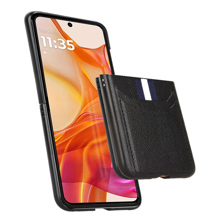 For Motorola Razr 50 Ultra Litchi Texture Card Slot Phone Case(Black) by buy2fix