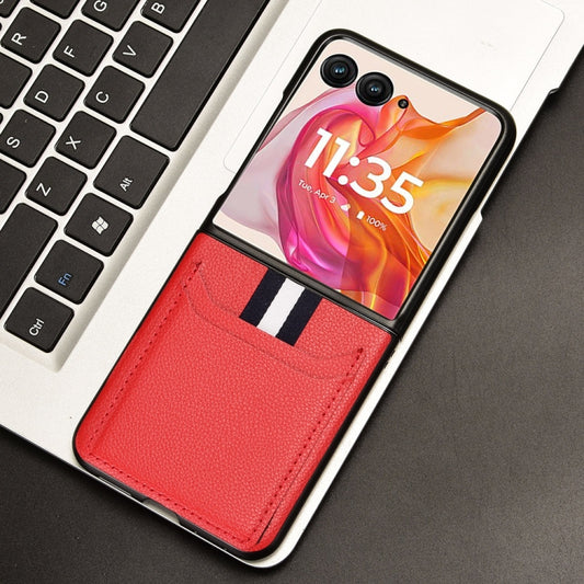 For Motorola Razr 50 Ultra Litchi Texture Card Slot Phone Case(Red) by buy2fix