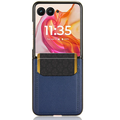 For Motorola Razr 50 Ultra Litchi Texture Card Slot Phone Case(Blue) by buy2fix