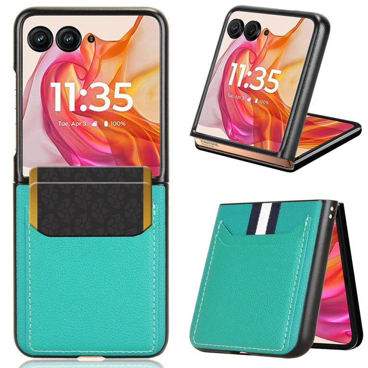 For Motorola Razr 50 Ultra Litchi Texture Card Slot Phone Case(Green) by buy2fix