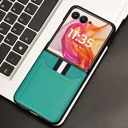 For Motorola Razr 50 Ultra Litchi Texture Card Slot Phone Case(Green) by buy2fix