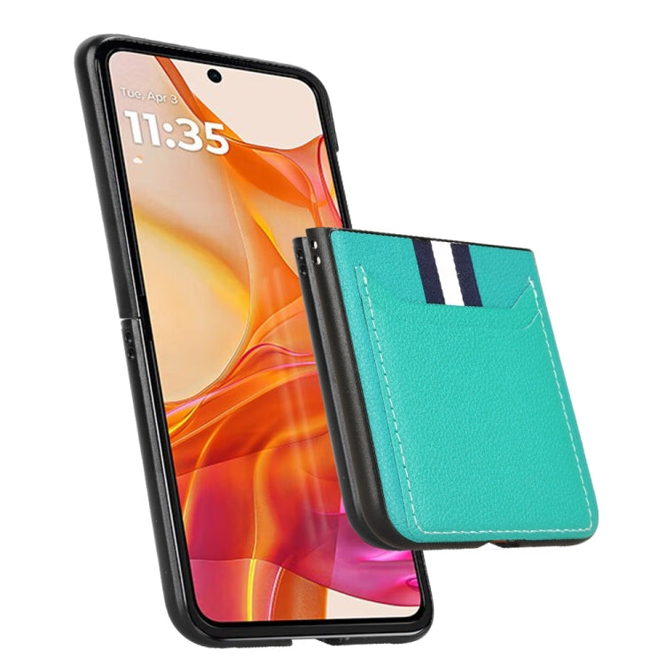 For Motorola Razr 50 Ultra Litchi Texture Card Slot Phone Case(Green) by buy2fix