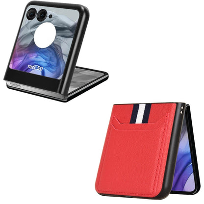 For Motorola Razr 50 Litchi Texture Card Slot Phone Case(Red) by buy2fix