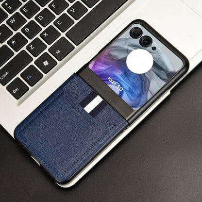 For Motorola Razr 50 Litchi Texture Card Slot Phone Case(Blue) by buy2fix