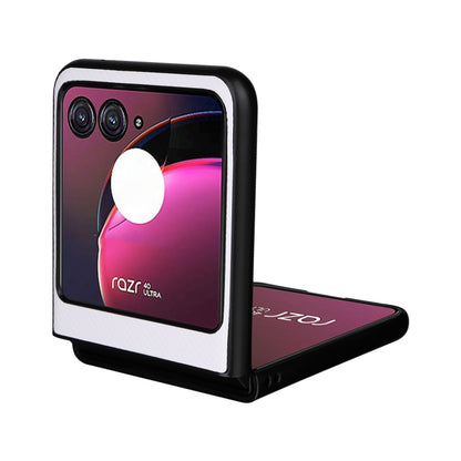 For Motorola Moto Razr 40 Ultra PU Leather PC Phone Case(White) by buy2fix