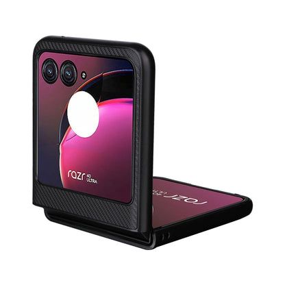 For Motorola Moto Razr 40 Ultra PU Leather PC Phone Case(Black) by buy2fix