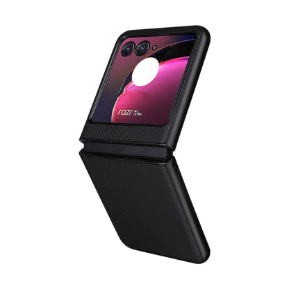 For Motorola Moto Razr 40 Ultra PU Leather PC Phone Case(Black) by buy2fix