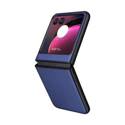 For Motorola Moto Razr 40 Ultra PU Leather PC Phone Case(Blue) by buy2fix