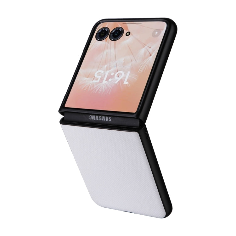 For Motorola Moto Razr 50 Ultra PU Leather PC Phone Case(White) by buy2fix