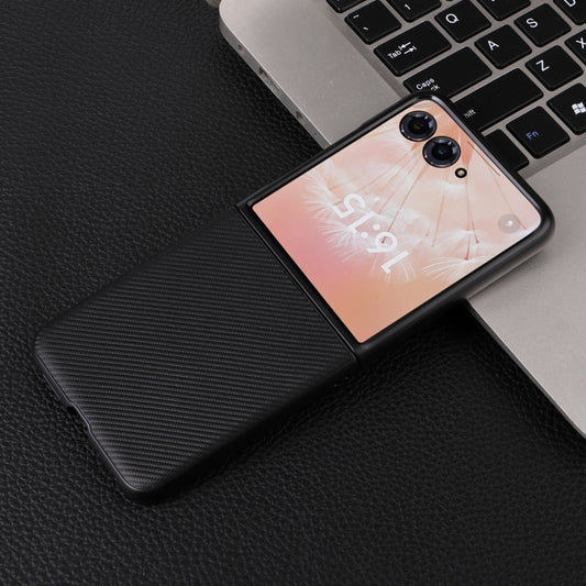 For Motorola Moto Razr 50 Ultra PU Leather PC Phone Case(Black) by buy2fix