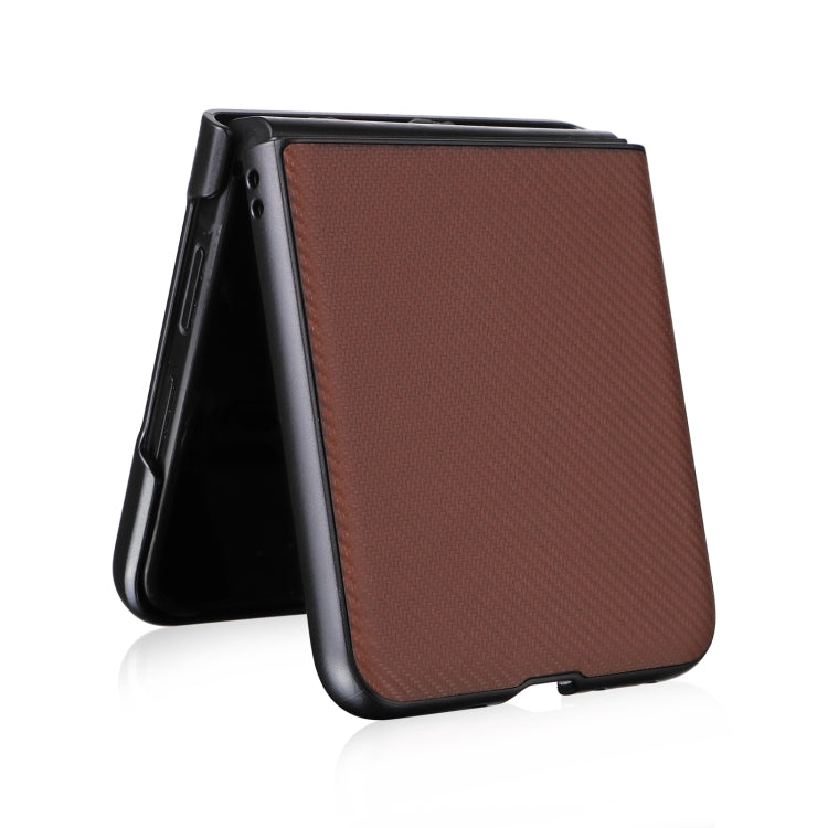 For Motorola Moto Razr 50 Ultra PU Leather PC Phone Case(Brown) by buy2fix