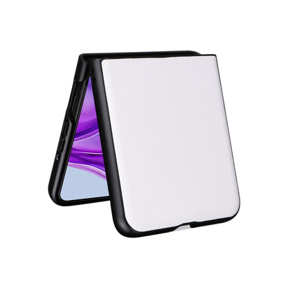 For Motorola Moto Razr 50 PU Leather PC Phone Case(White) by buy2fix